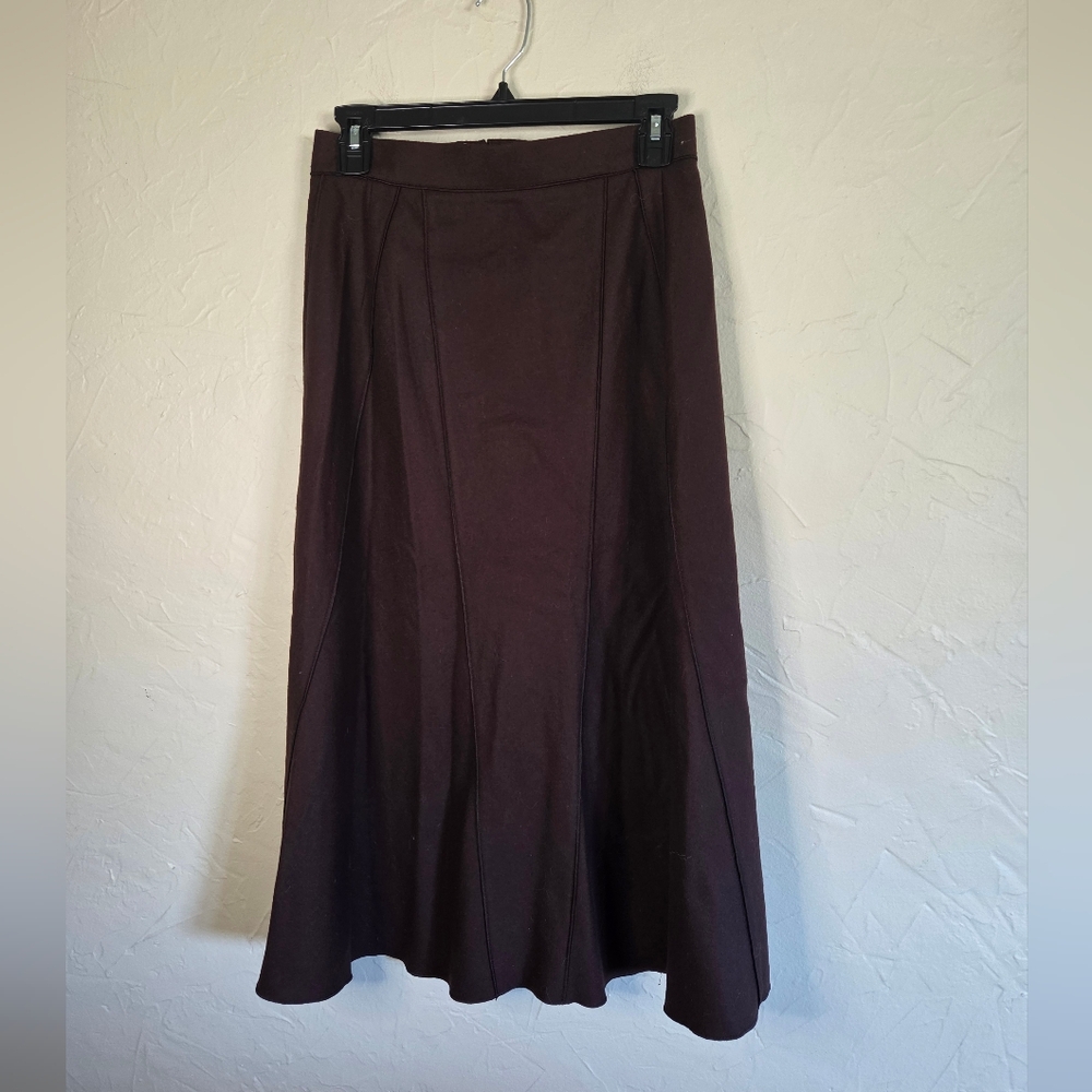 Harve Benard Brown A-line Wool Blend Skirt Size 14